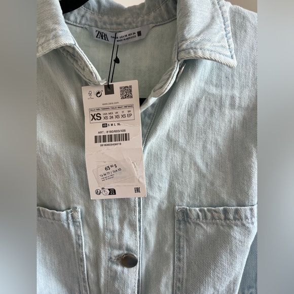 blue denim short jumpsuit - Picture 4 of 5